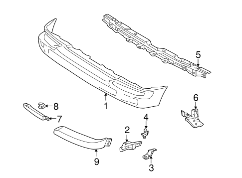 BODY/BUMPER & COMPONENTS - FRONT for 1998 Toyota Tacoma #2