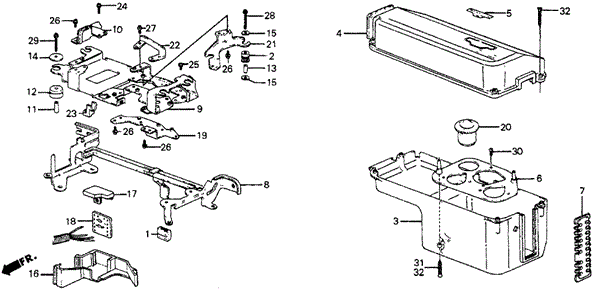No. 1 Control Box Cover for 1987 Honda Civic #0