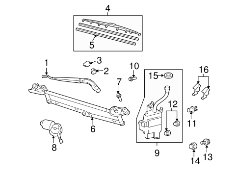 BODY/WIPER & WASHER COMPONENTS for 2006 Toyota Highlander #2