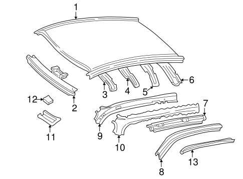 Body/Roof & Components for 2002 Toyota Solara #1