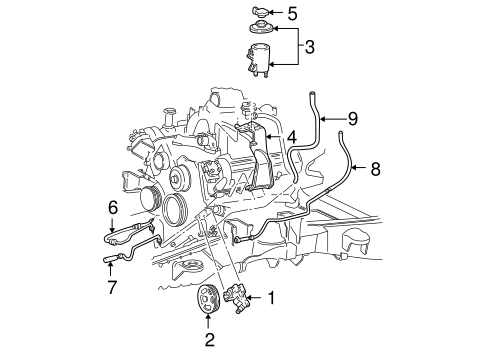 Steering/Pump & Hoses for 2001 Ford F-150 #1