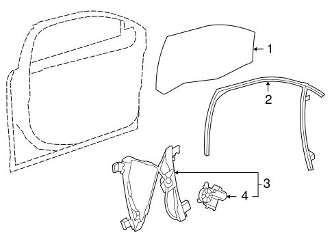 Glass - Front Door for 2011 Chevrolet Cruze #0