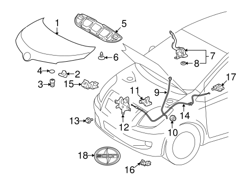 BODY/HOOD & COMPONENTS for 2014 Scion xD #1
