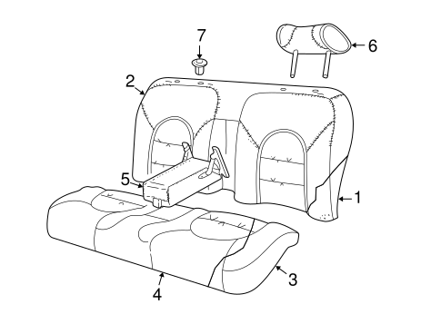 XJR REAR SEAT COMPONENTS 4