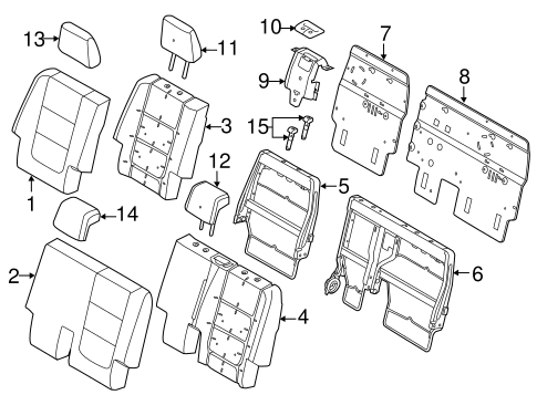 Body/Second Row Seats for 2015 Ford Explorer #1