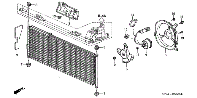 Body/Air Conditioning/A/C Condenser for 2006 Honda INSIGHT #1