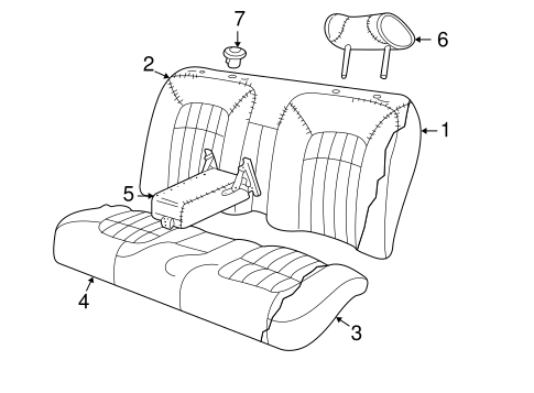 XJR REAR SEAT COMPONENTS 3