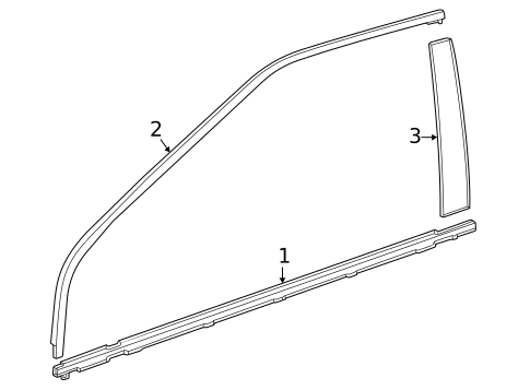Exterior Trim - Front Door for 2019 Toyota Mirai #0