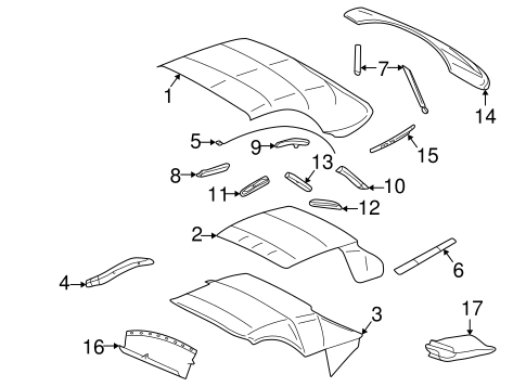 Body/Cover & Components for 2002 Ford Thunderbird #1