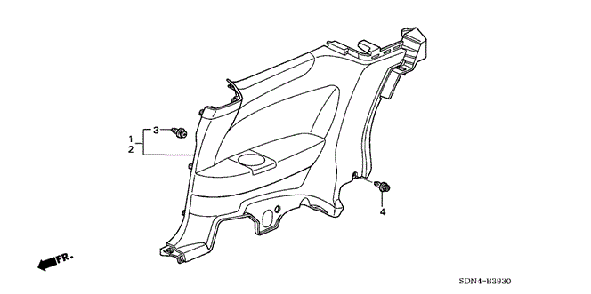 INTERIOR / BUMPER/SIDE LINING for 2006 Honda ACCORD COUPE #1