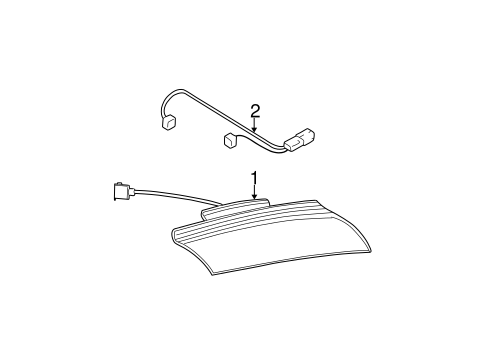 Electrical/High Mounted Stop Lamp for 2005 Buick LeSabre #1