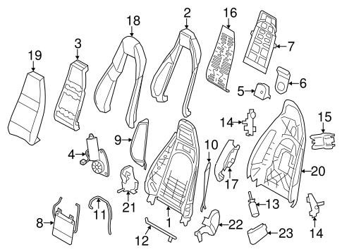 Panamera FRONT SEAT COMPONENTS 6