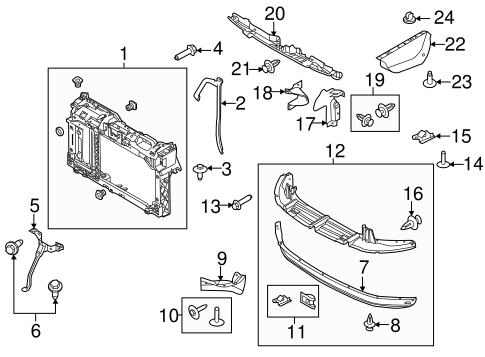 Fiesta RADIATOR SUPPORT