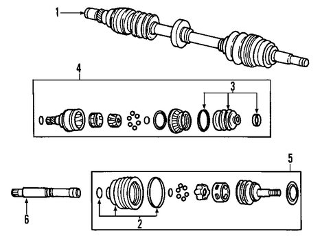 FRONT DRIVE AXLE/AXLE SHAFTS & JOINTS for 2008 Chevrolet Aveo #1