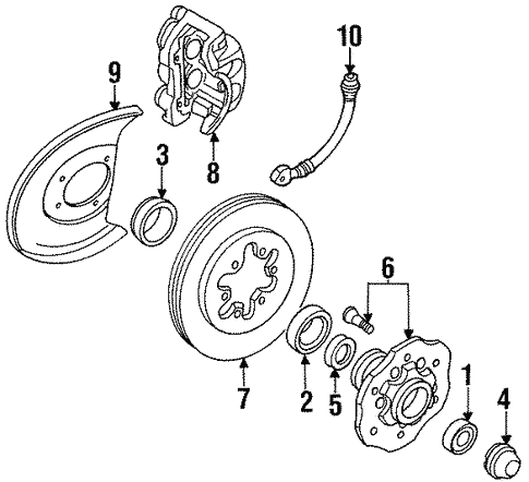 Brakes/Front Brakes for 1994 Nissan D21 #2