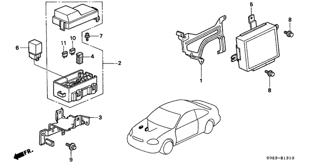 ELECTRICAL / EXHAUST / HEATER / FUEL/ABS UNIT for 1996 Honda CIVIC COUPE #1