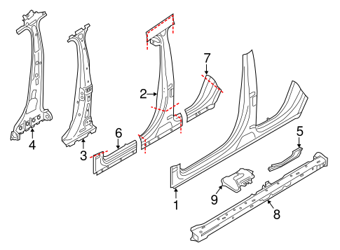 Cayenne CENTER PILLAR & ROCKER