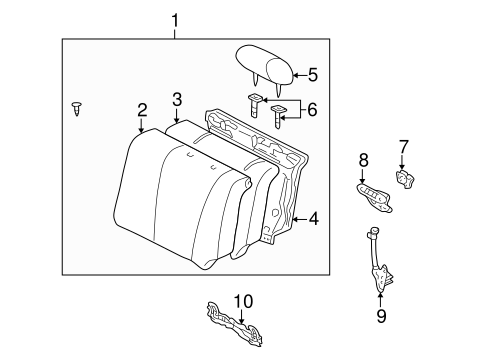 BODY/REAR SEAT COMPONENTS for 1998 Toyota Corolla #2