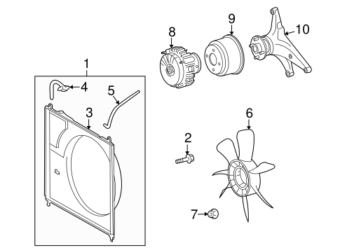 COOLING SYSTEM/COOLING FAN for 2009 Toyota Sequoia #1
