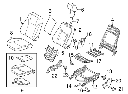 Fiesta PASSENGER SEAT COMPONENTS