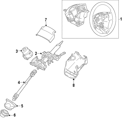 Steering Column for 2019 Mitsubishi Eclipse Cross #0