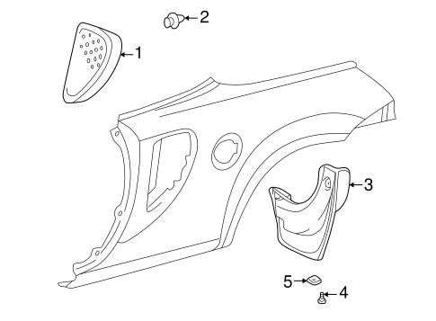 BODY/EXTERIOR TRIM - QUARTER PANEL for 2005 Toyota MR2 Spyder #1