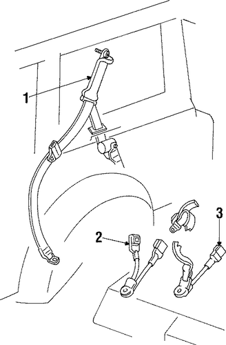 Cherokee REAR SEAT BELTS