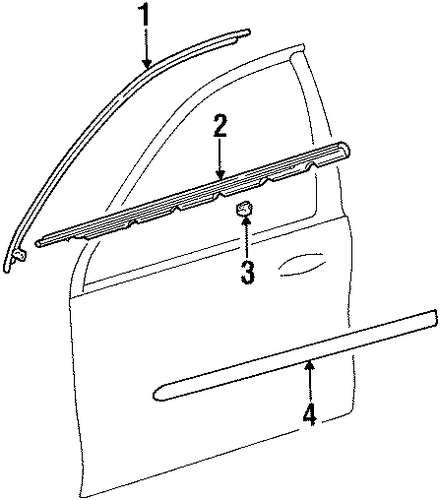 Taurus EXTERIOR TRIM - FRONT DOOR