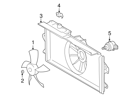 COOLING SYSTEM/COOLING FAN for 2005 Toyota Matrix #1