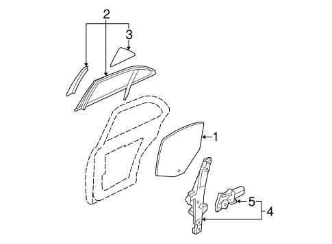 LS GLASS - REAR DOOR