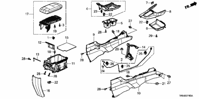 Console (1) for 2012 Honda Civic #0