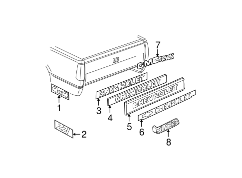 C2500 Pickup EXTERIOR TRIM - PICK UP BOX