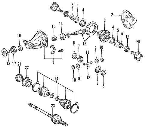 UNIVERSALS & REAR AXLE/REAR AXLE for 2005 Toyota RAV4 #1