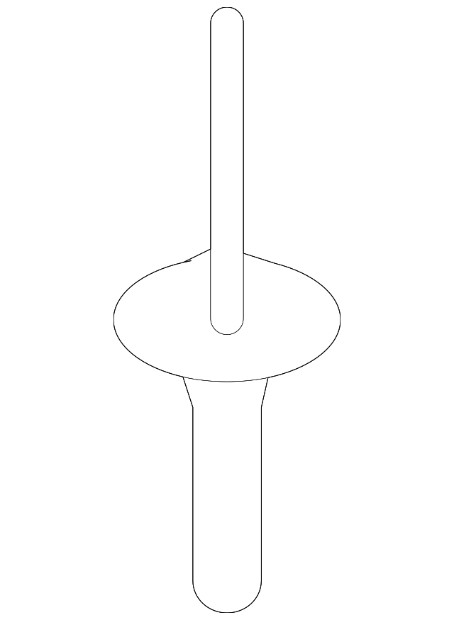 -W716704-S300 Деталь ROOF MOLDING RIVET, RIGHT