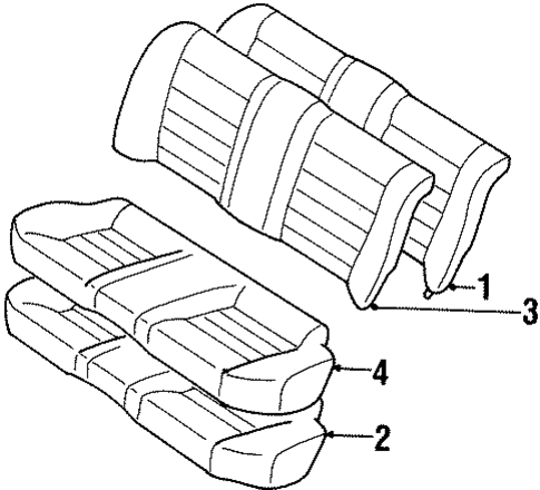 BODY/REAR SEAT COMPONENTS for 1996 Toyota Corolla #1