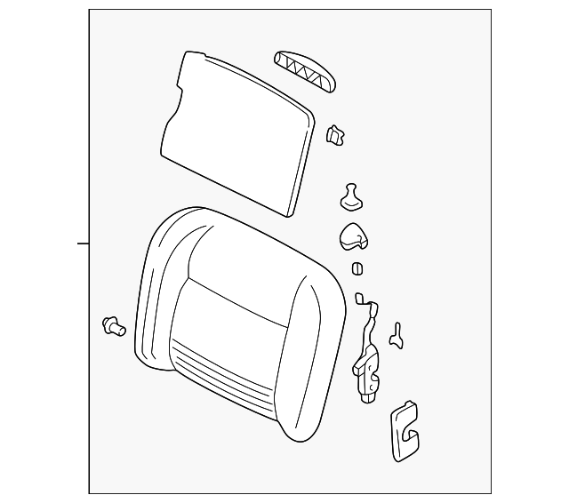 996-522-011-11-G10 Деталь SEAT BACK ASSY, LEFT