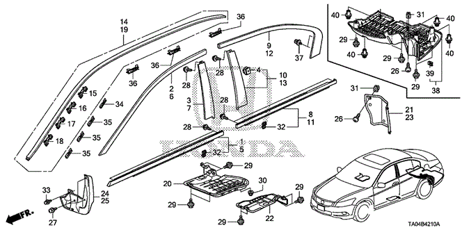 Interior/Bumper/Molding for 2009 Honda ACCORD SEDAN #1