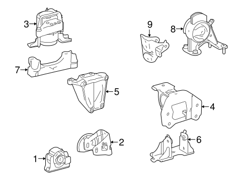 Engine & Trans Mounting for 2018 Toyota RAV4 #0