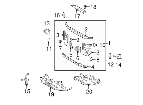 BODY/RADIATOR SUPPORT for 2013 Toyota FJ Cruiser #1