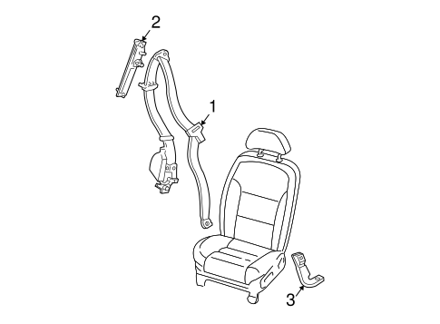 Electrical/Front Seat Belts for 2005 Ford Five Hundred #1