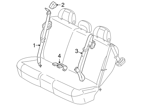 Mariner REAR SEAT BELTS