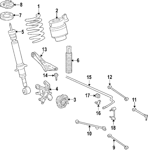 Rear Suspension/Ride Control for 2011 Ford Expedition #1