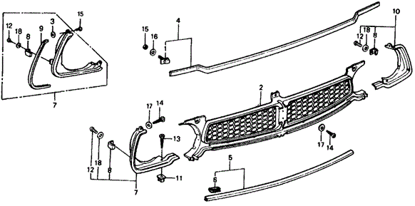 INTERIOR / BUMPER/FRONT GRILLE for 1976 Honda CIVIC COUPE #1