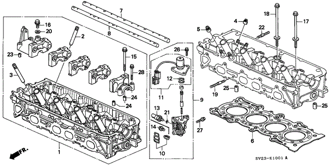 ENGINE/CYLINDER HEAD (2) for 1996 Honda ACCORD COUPE #1