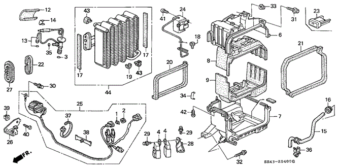 BODY / AIR CONDITIONING/A/C UNIT (1) for 1992 Honda CIVIC SEDAN #1
