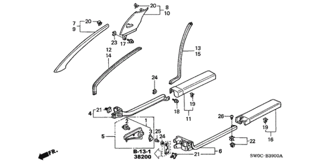 Pillar Garnish - Opening Trim for 2005 Acura NSX #0