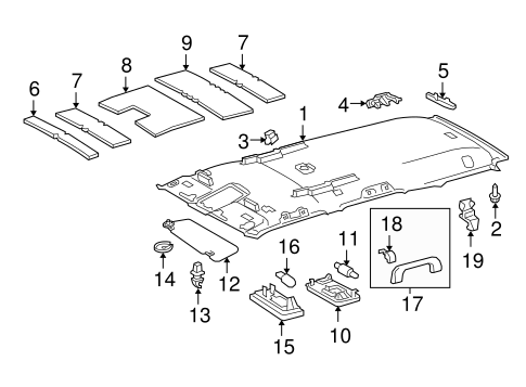 BODY/INTERIOR TRIM - ROOF for 2010 Toyota 4Runner #1