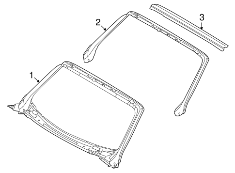 Boxster WINDSHIELD HEADER & COMPONENTS