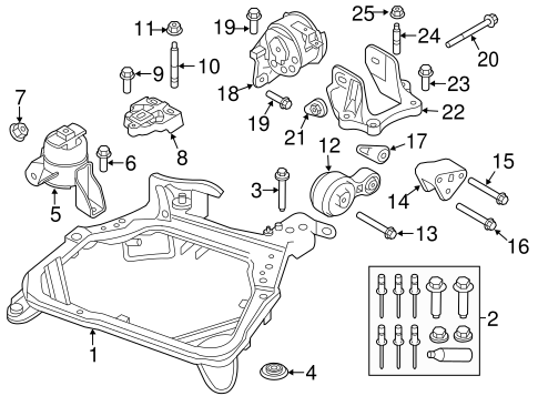 Engine/Engine & Trans Mounting for 2011 Ford Fusion #1
