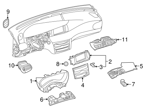 Instrument Panel Components for 2017 Infiniti QX30 #0